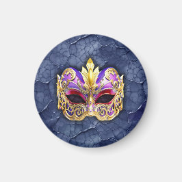 Imán Máscara veneciana decorativa sobre la Marina negra