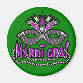 Imán Máscara y perlas de KRW Mardi Gras