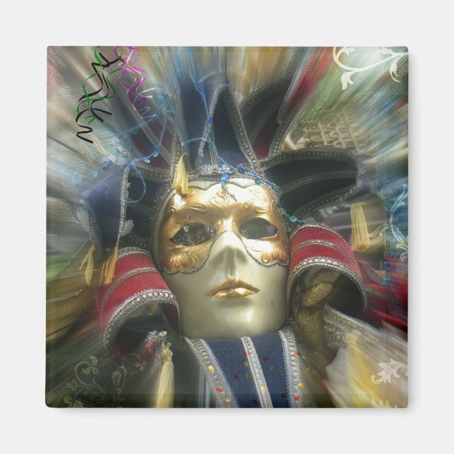 Imán Mascarada de colores (Frente)