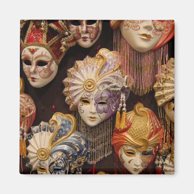 Imán Máscaras de Carnivale en Venecia Italia (Frente)