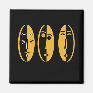 Imán máscaras modernas abstractas