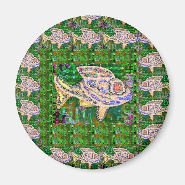 Imán MASCOTA acuático de pescado de Oro EXÓTICO - REGAL (Frente)