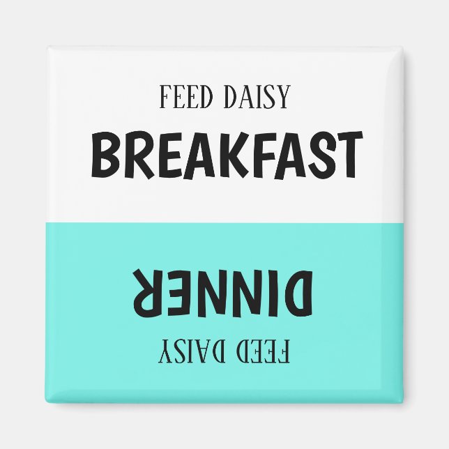 Imán Mascota alimentador de personalizado (Frente)