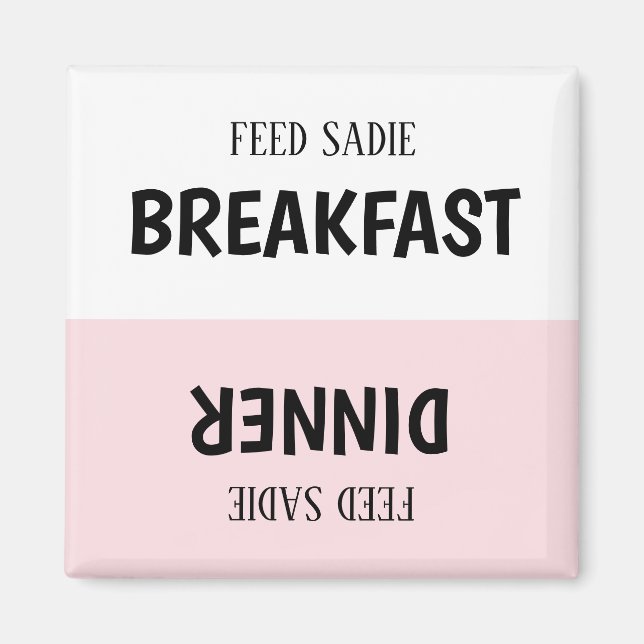 Imán Mascota alimentador de personalizado (Frente)