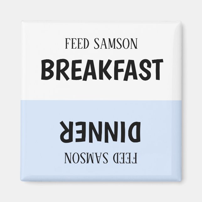 Imán Mascota alimentador de personalizado (Frente)