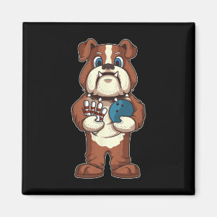 Imán Mascota Bulldog de Bolos Regalo para Amante de Per