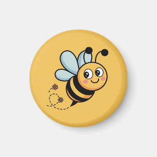 Imán Mascota de abeja infantil con rastro de puntos