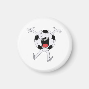 Imán Mascota de Balón de Fútbol Sonriente