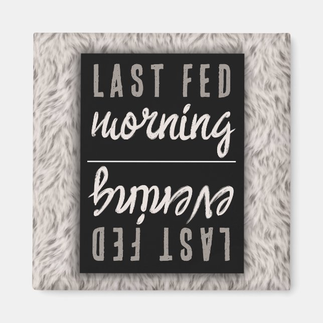 Imán Mascota de carne de gato de conejo blanco Impresió (Frente)