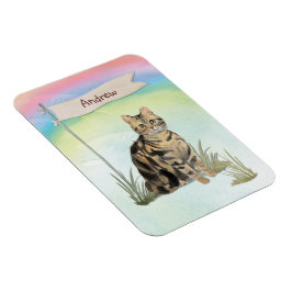 Imán Mascota de gatos de la tabla Nombre personalizado