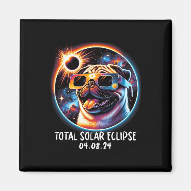 Imán Mascota de lentes de gafas de gafas del eclipse so (Frente)