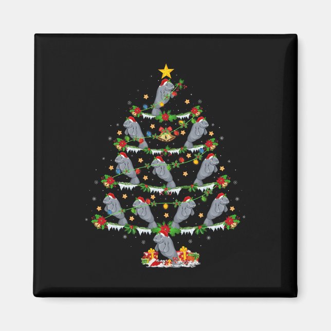 Imán Mascota de navidad animal alumbró a Navidades de S (Frente)