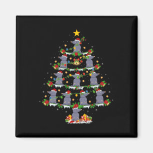 Imán Mascota de Navidad Animal Xmas enciende árbol de N
