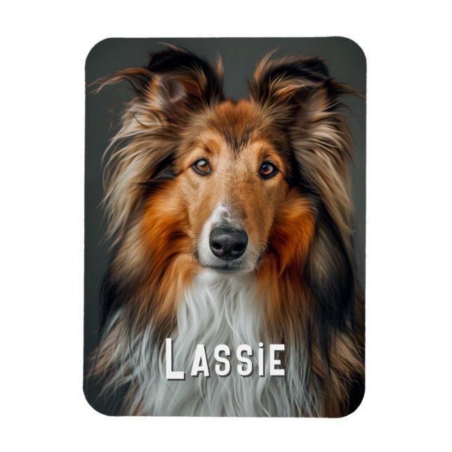 Imán Mascota de perros con refrigerador moderno lindo (Vertical)