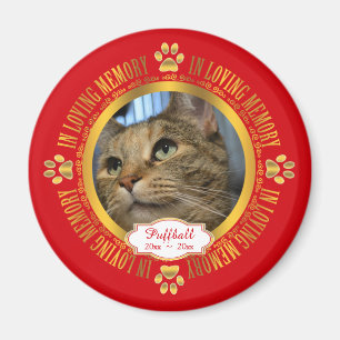 Imán Mascota del gato en recuerdo cariñoso del