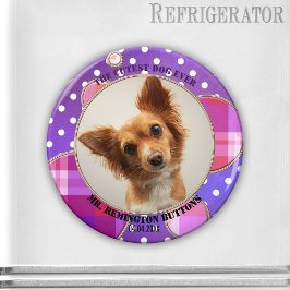 Imán Mascota morado protector Keepsake Personalizado Im