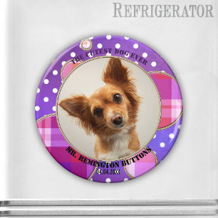 Imán Mascota morado protector Keepsake Personalizado Im