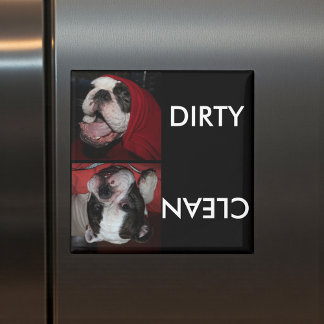 Imán Mascota personalizado Lavavajillas Limpiar o Sucio