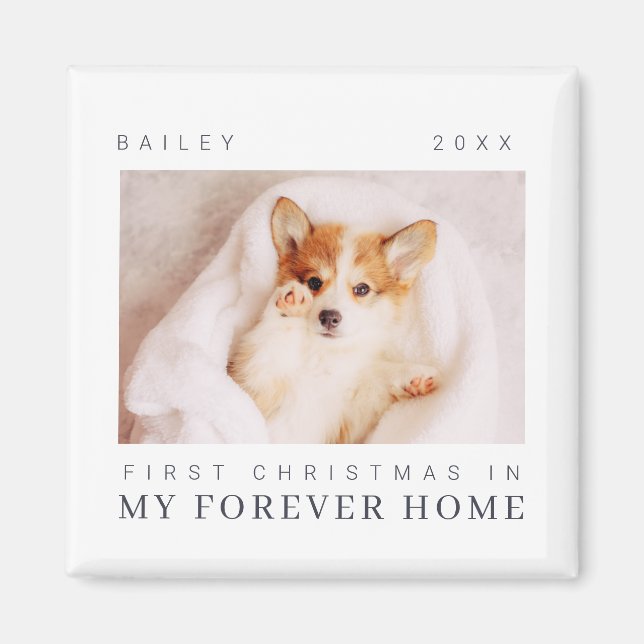 Imán Mascota Primera Navidad En La Moda Moderna De Fore (Frente)