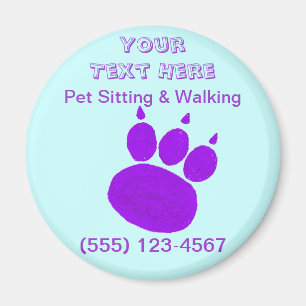 Imán Mascota Sitting Services Paw Print