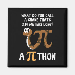 Imán Mascota Snake Math Pi Day Python