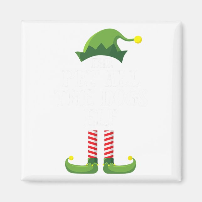 Imán Mascota Todos Los Perros Elf Grupo Familiar Parean (Frente)