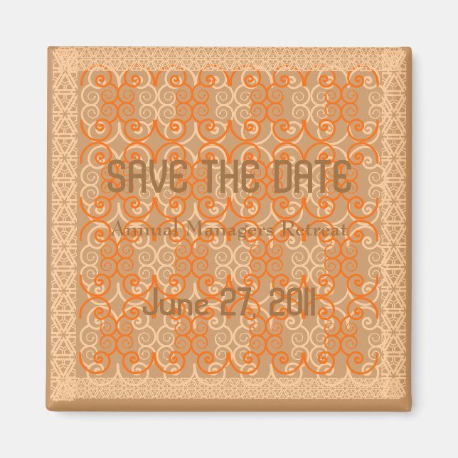Imán Masculine Save the Date Magnet (Frente)