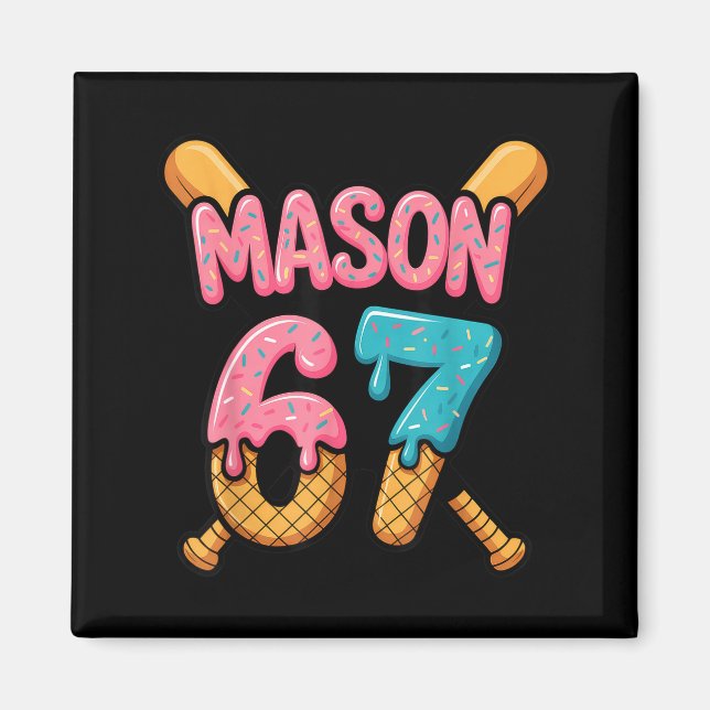 Imán Mason 67 Helado Goteo Béisbol  (Frente)