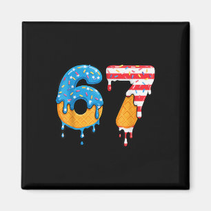 Imán Mason 67 Helado Goteo Meme Seis Siete Bandera De E