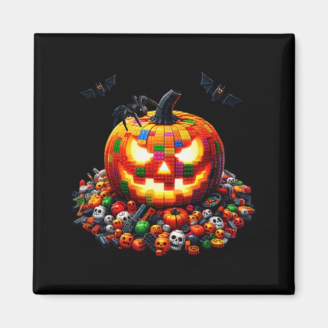 Imán Master Builder Blocks Bricks Building Pumpkin Hall (Frente)