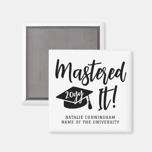 Imán Máster personalizado de graduación (Anverso/Reverso)