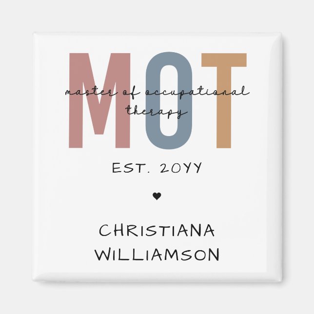 Imán Máster personalizado en terapia ocupacional (Frente)