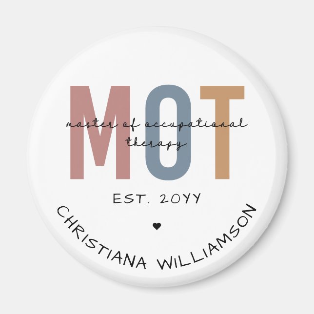 Imán Máster personalizado en terapia ocupacional (Frente)