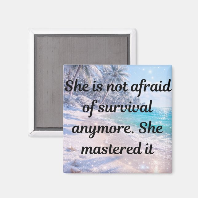 Imán Mastered Survival - Unbreakable Strength (Anverso/Reverso)