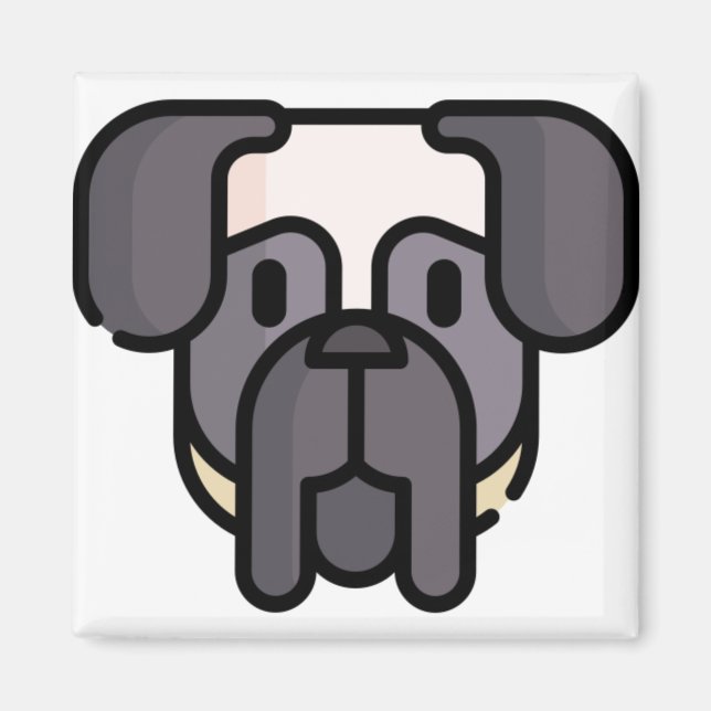 Imán Mastiff en inglés (Frente)