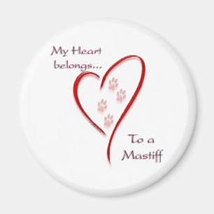 Imán Mastiff Heart Pertenece - Magnet