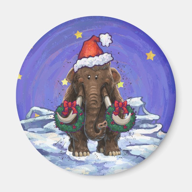 Imán Mastodon festivo (Frente)