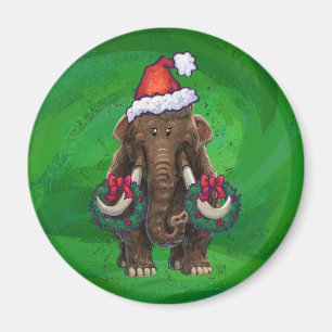 Imán Mastodon festivo en verde