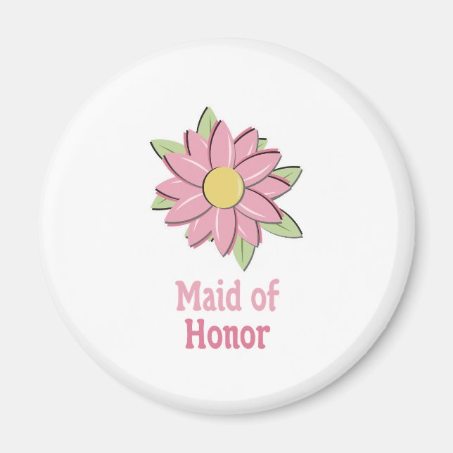 Imán Mata de honor de la flor rosa (Frente)