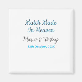 Imán Match made in heaven blue black couple name date