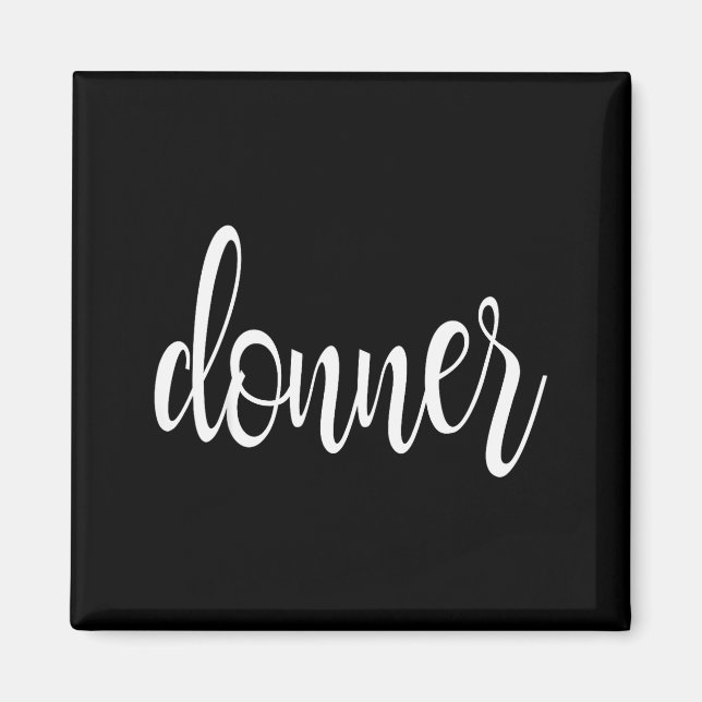 Imán Matching Donner Christmas Text Only Brown Green Re (Frente)