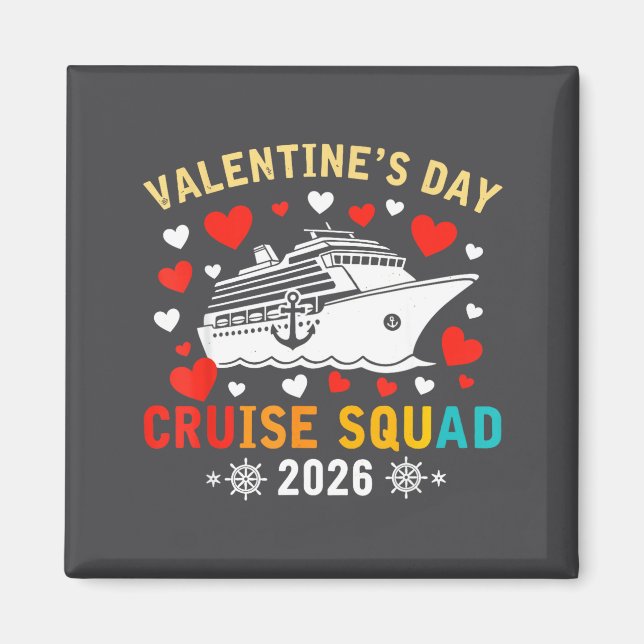 Imán Matching Valentines Cruise Squad 2026 Cruise Ship  (Frente)
