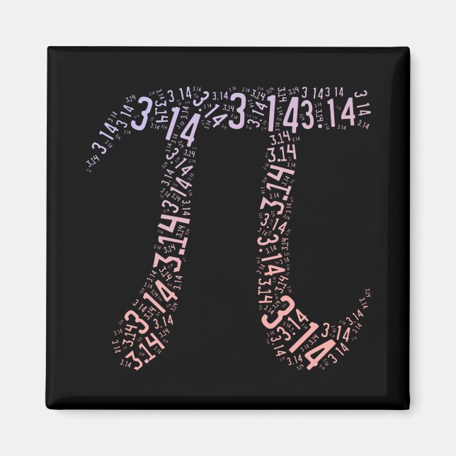 Imán Matemáticas de dígitos de símbolos de Pi de degrad (Frente)