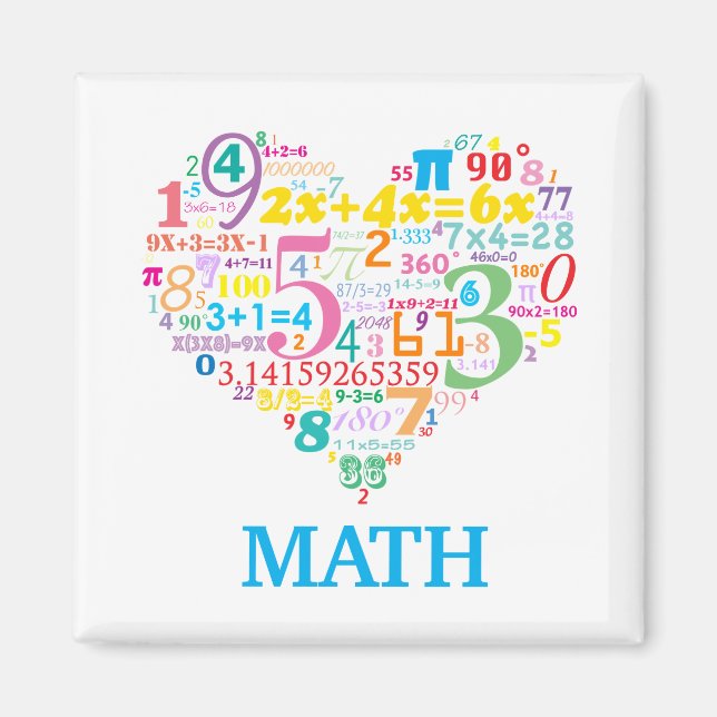 Imán Matemáticas del Corazón (Frente)