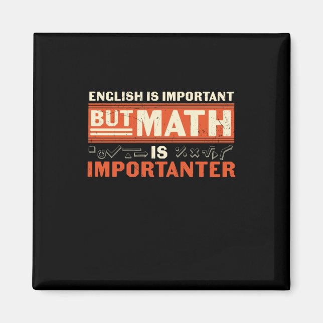 Imán Matemáticas Es Importante (Frente)