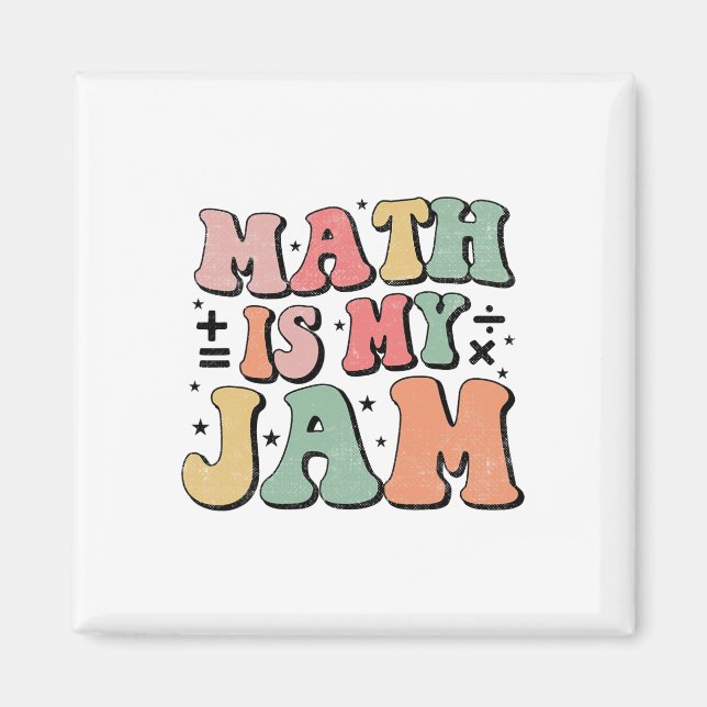 Imán Matemáticas geniales es mi jamón primer día de cla (Frente)