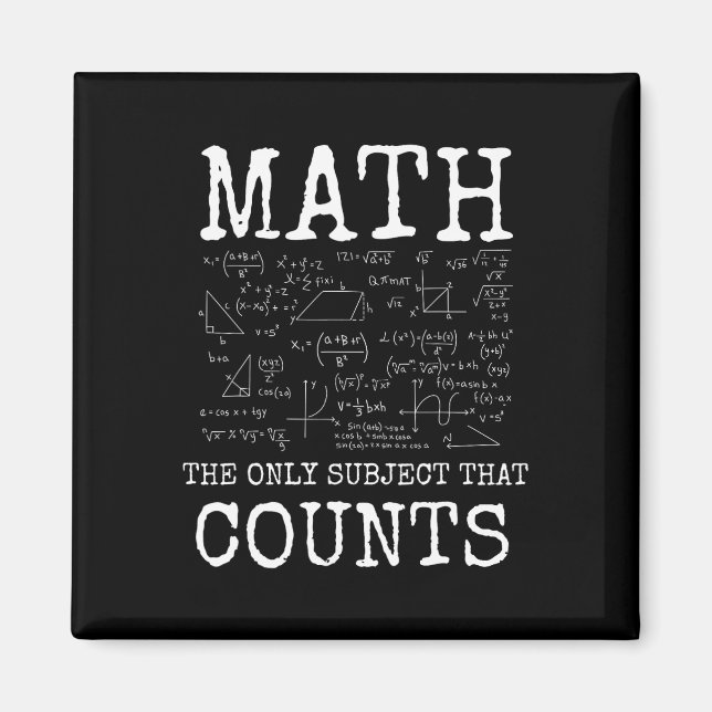 Imán Matemáticas La Única Materia Que Cuenta Profesor D (Frente)