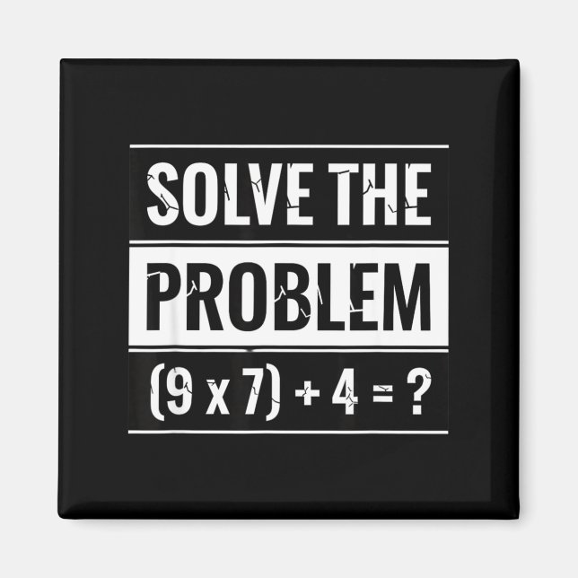 Imán Matemáticas Resuelve El Problema (9 X 7) + 4 = _ M (Frente)