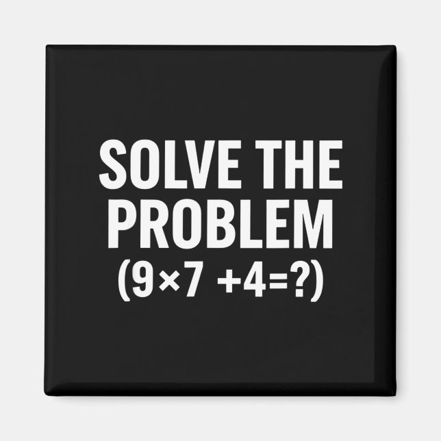 Imán Matemáticas Resuelve El Problema (9x7+4=_) Diverti (Frente)