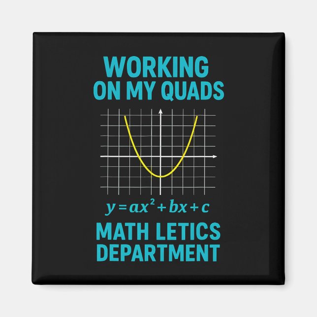Imán Matemáticas Trabajando en mis Cuádriceps Álgebra P (Frente)